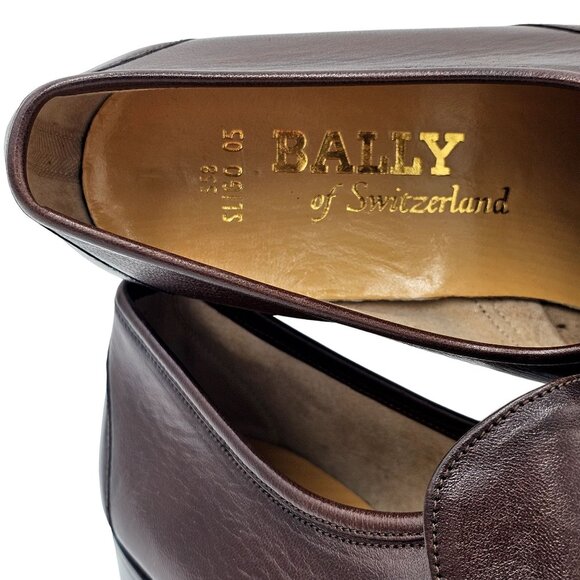 NEW Vintage Bally Men\'s size 6.5E Brown Calfskin Leather Dress Shoes Bit Loafers main image 10